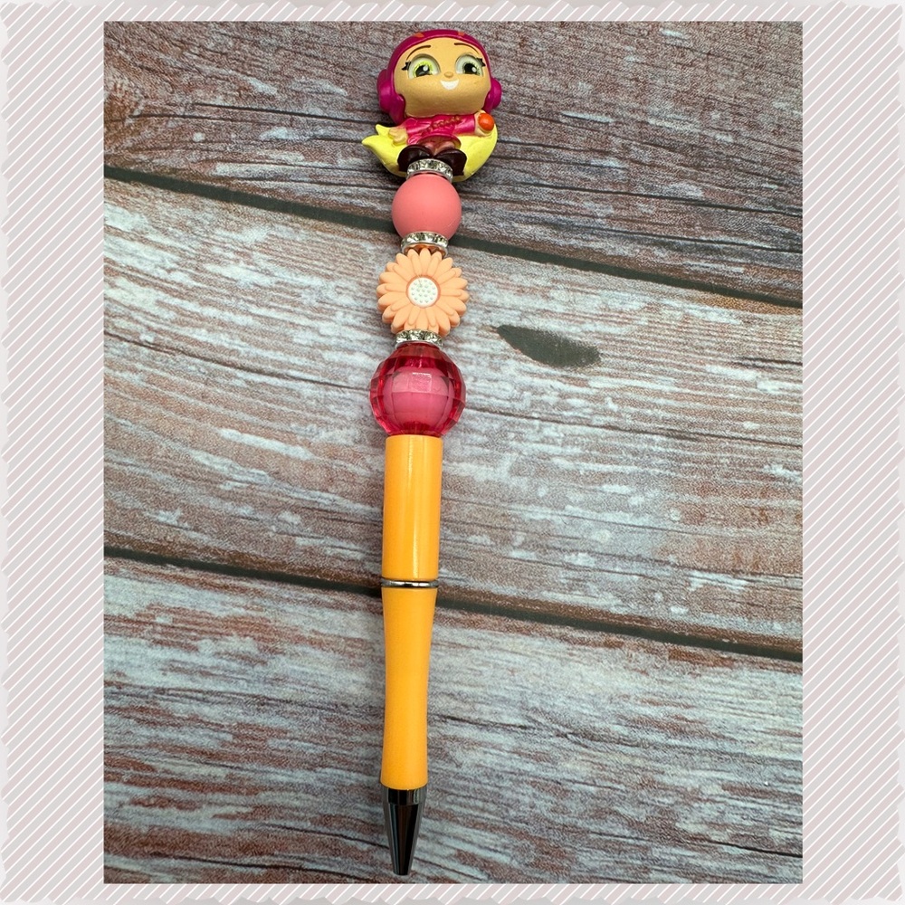 Disney Doorables Big Hero Honey Lemon Handmade Beaded Pen NEW